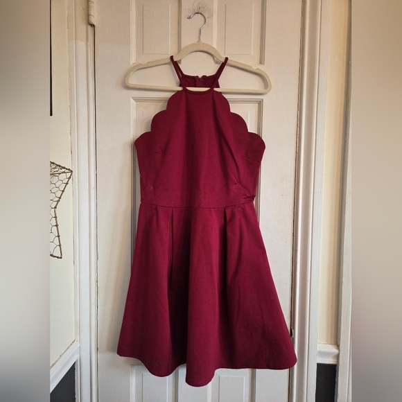 Charlotte Russe Dresses & Skirts - Charlotte Russe Maroon Fit & Flare Dress